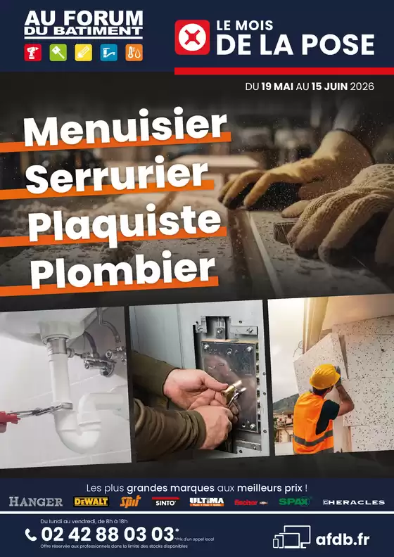 Catalogue Au Forum du Bâtiment | LE MOIS DE LA POSE | 2026-05-19T00:00:00.000Z - 2026-06-15T00:00:00.000Z
