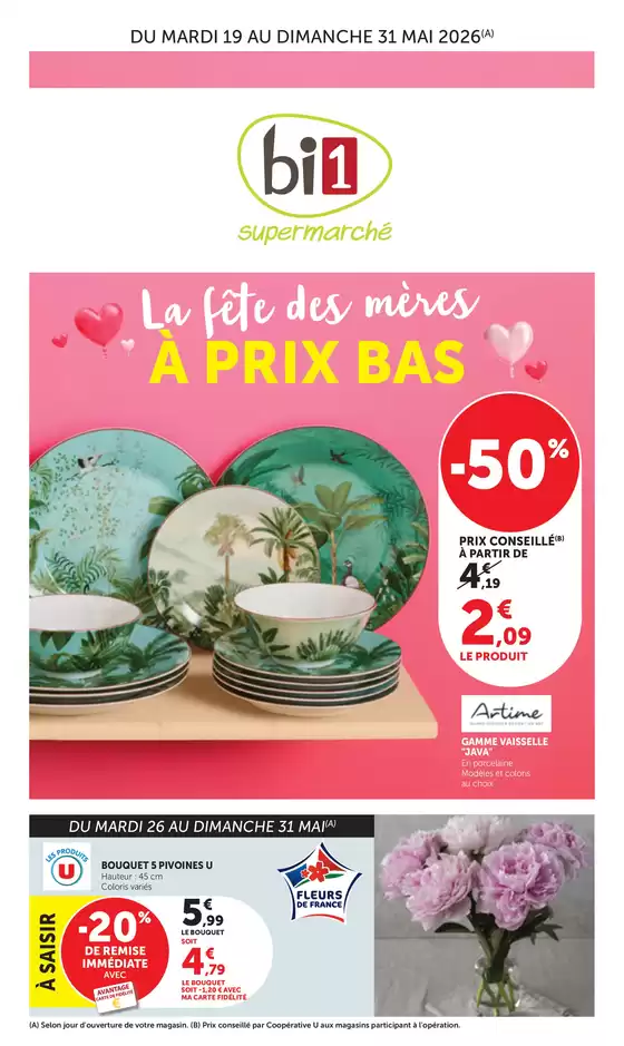 Catalogue Bi1 | La Fête des Mères À Prix Bas | 2026-05-19T00:00:00.000Z - 2026-05-31T00:00:00.000Z