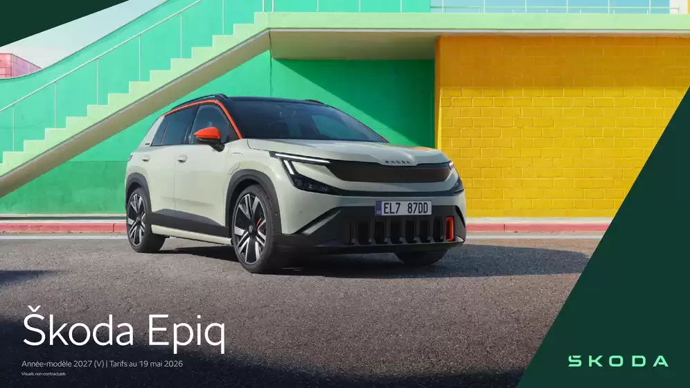 Catalogue Škoda à Savères | Brochure et tarifs du Škoda Epiq | 2026-05-20T00:00:00.000Z - 2026-06-30T00:00:00.000Z