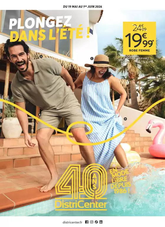 Catalogue DistriCenter à Savères | Plongez dans l'été ! | 2026-05-20T00:00:00.000Z - 2026-06-01T00:00:00.000Z