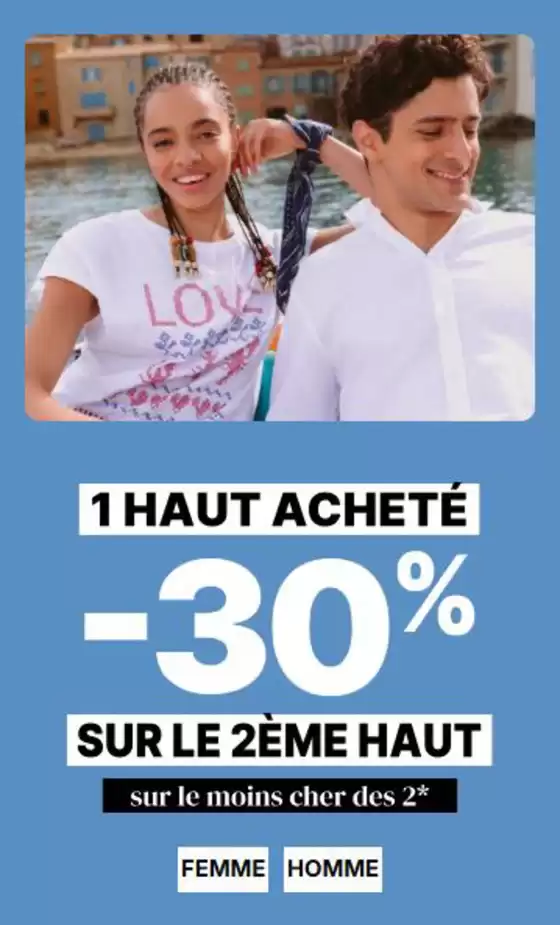 Catalogue Bonobo à Savères | -30% sur le 2ème haut | 2026-05-20T00:00:00.000Z - 2026-06-14T00:00:00.000Z