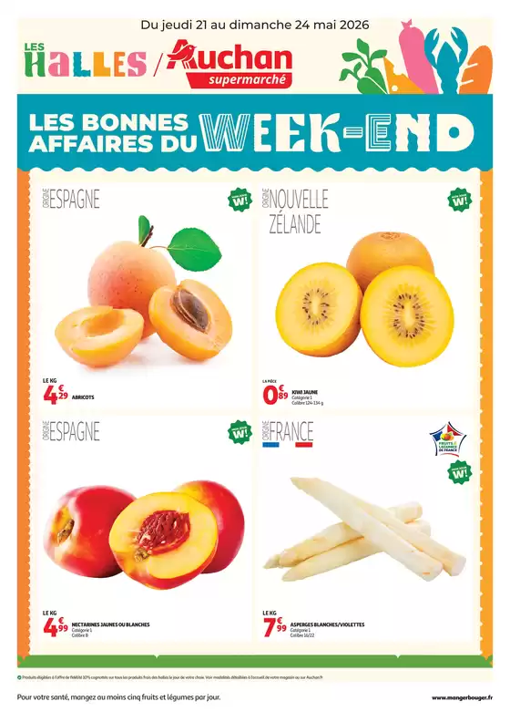 Catalogue Auchan Supermarché | Les bons plans du week-end dans votre super ! | 2026-05-21T00:00:00.000Z - 2026-05-24T00:00:00.000Z