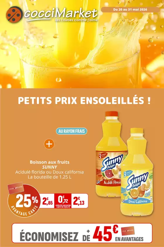 Catalogue Coccimarket à Savères | PETITS PRIX ENSOLEILLÉS ! | 2026-05-20T00:00:00.000Z - 2026-05-31T00:00:00.000Z