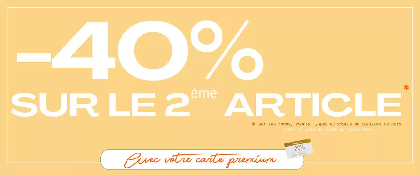 Catalogue Khaan | -40% sur le 2ème article! | 2026-05-20T00:00:00.000Z - 2026-06-14T00:00:00.000Z