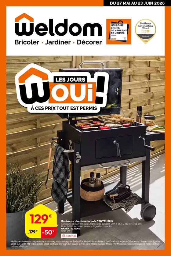 Catalogue Weldom à Guissény | Les Jours Woui ! A ces prix tout est permis | 2026-05-27T00:00:00.000Z - 2026-06-23T00:00:00.000Z