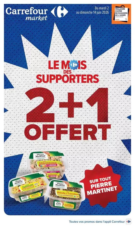 Catalogue Carrefour Market à Lignières-Châtelain | LE MOIS DES SUPPORTERS | 2026-06-02T00:00:00.000Z - 2026-06-14T00:00:00.000Z