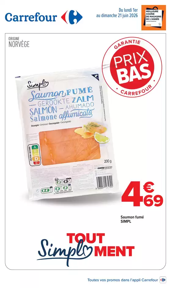 Catalogue Carrefour Drive à Berteaucourt-les-Dames | TOUT SIMPLEMENT | 2026-06-01T00:00:00.000Z - 2026-06-21T00:00:00.000Z