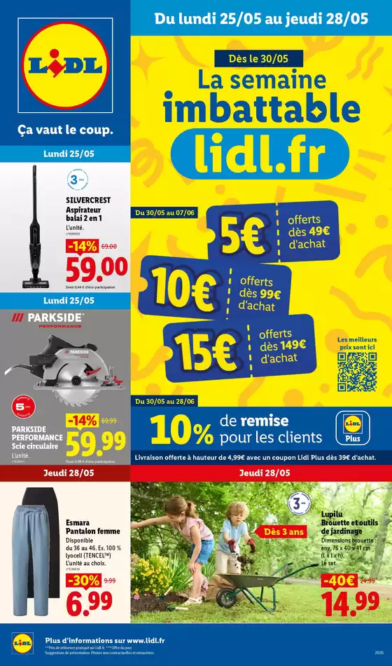 Catalogue Lidl | Les Exclu Web de la semaine | 2026-05-25T00:00:00.000Z - 2026-05-28T00:00:00.000Z