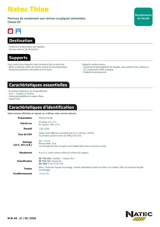 Catalogue Zolpan | Natec Thixo fiche technique | 2026-05-25T00:00:00.000Z - 2026-06-30T00:00:00.000Z