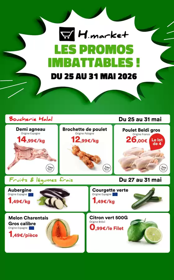 Catalogue Hmarket | Les promos imbattables ! | 2026-05-25T00:00:00.000Z - 2026-05-31T00:00:00.000Z