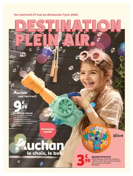 Catalogue Auchan Hypermarché à Buxières-lès-Villiers | Plein air jeux de jardin | 2026-05-27T00:00:00.000Z - 2026-06-07T00:00:00.000Z