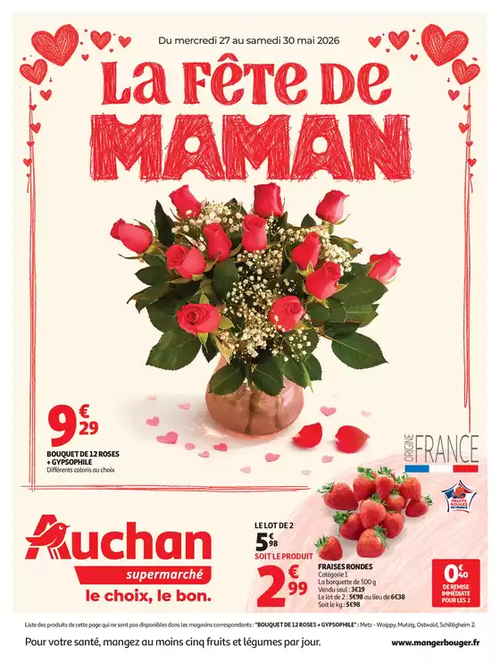 Catalogue Auchan Supermarché à Buxières-lès-Villiers | Promos XXL halles supers | 2026-05-27T00:00:00.000Z - 2026-06-07T00:00:00.000Z