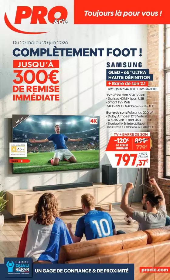 Catalogue PRO&Cie à Gerde | Complèment foot ! | 2026-05-26T00:00:00.000Z - 2026-06-20T00:00:00.000Z