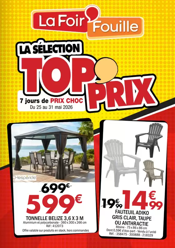 Catalogue La Foir'Fouille | Top prix | 2026-05-25T00:00:00.000Z - 2026-05-31T00:00:00.000Z
