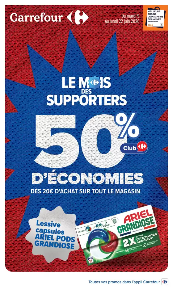 Catalogue Carrefour Drive à Moissy-Cramayel | LE MOIS DES SUPPORTERS | 2026-06-09T00:00:00.000Z - 2026-06-22T00:00:00.000Z