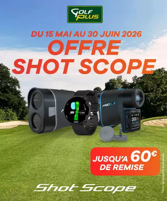Catalogue Golf Plus | Shot Scope | 2026-05-28T00:00:00.000Z - 2026-06-30T00:00:00.000Z