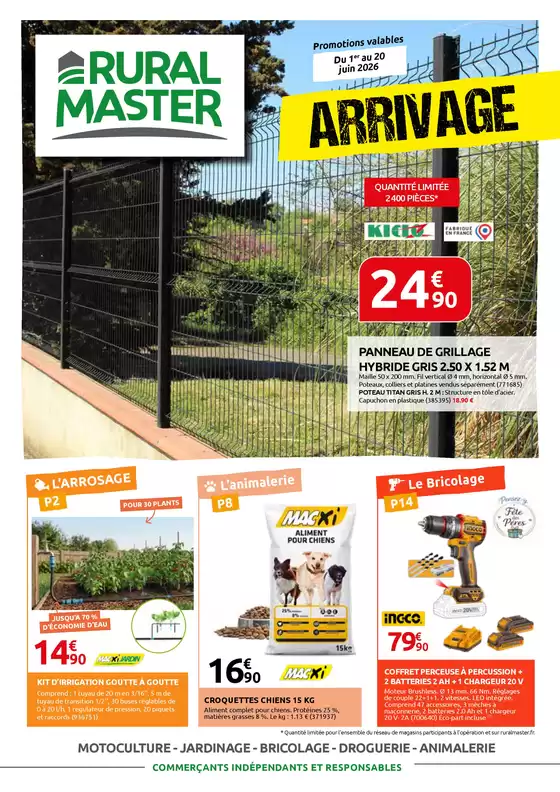 Catalogue Rural Master à Nespouls | ARRIVAGE | 2026-06-01T00:00:00.000Z - 2026-06-20T00:00:00.000Z