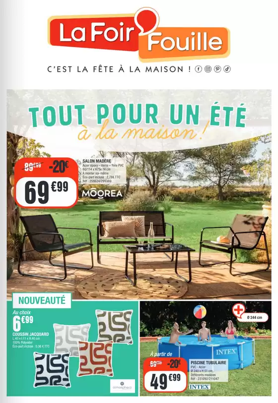 Catalogue La Foir'Fouille à Boofzheim | Tout pour un été à la maison ! | 2026-06-01T00:00:00.000Z - 2026-08-31T00:00:00.000Z
