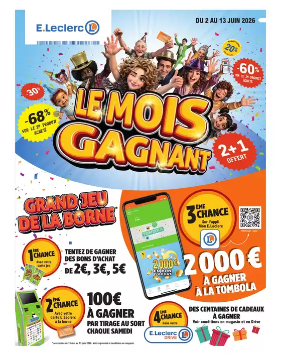 Catalogue E.Leclerc | LE MOIS GAGNANT 3 | 2026-06-02T00:00:00.000Z - 2026-06-13T00:00:00.000Z
