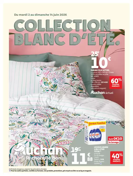 Catalogue Auchan Hypermarché | Linge de maison & déco | 2026-06-02T00:00:00.000Z - 2026-06-14T00:00:00.000Z