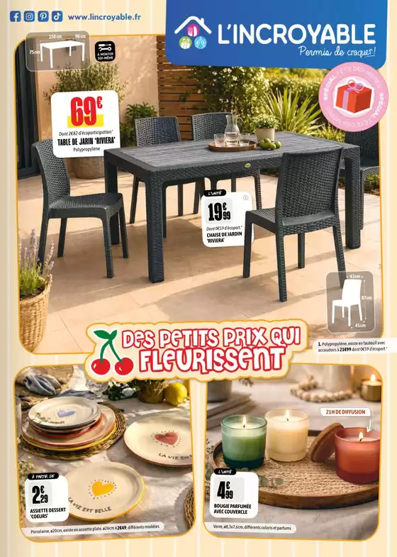 Catalogue L'incroyable | Des petits prix qui fleurissent | 2026-06-01T00:00:00.000Z - 2026-06-07T00:00:00.000Z