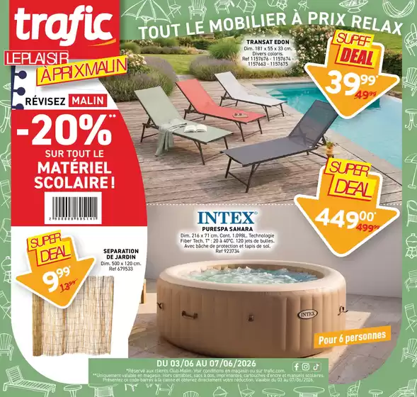 Catalogue Trafic | TOUT LE MOBILIER À PRIX RELAX | 2026-06-01T00:00:00.000Z - 2026-06-07T00:00:00.000Z