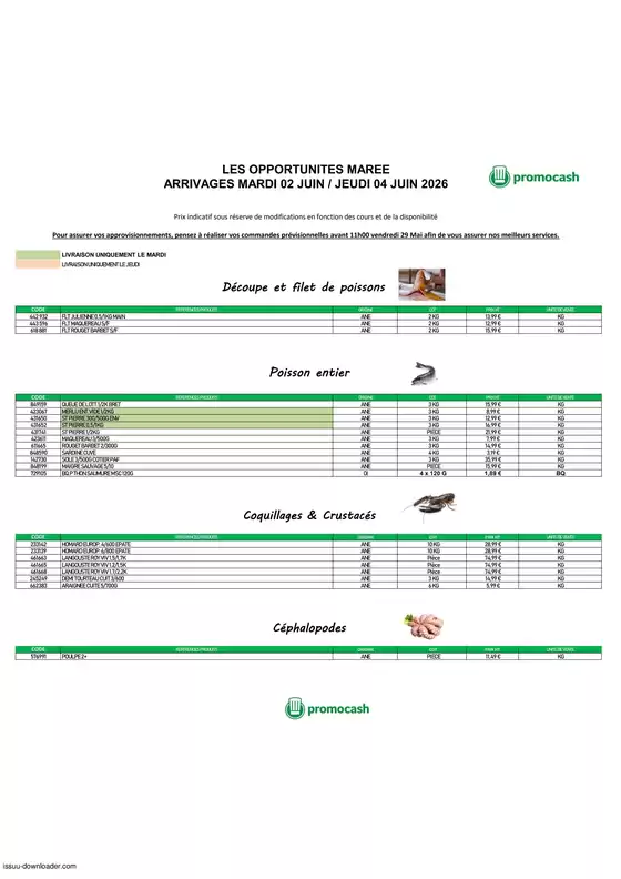 Catalogue Promocash à Wattrelos | Offre marée | 2026-06-02T00:00:00.000Z - 2026-06-04T00:00:00.000Z