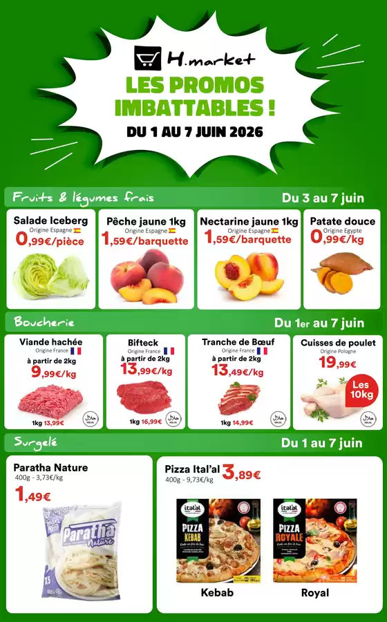 Catalogue Hmarket | Les promos imbattables ! | 2026-06-01T00:00:00.000Z - 2026-06-07T00:00:00.000Z