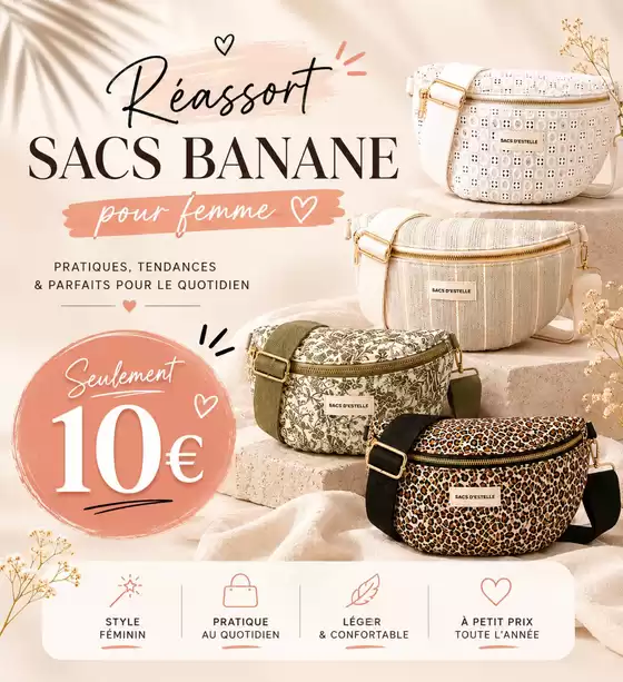 Catalogue Bleu Cerise | Les sacs banane femme sont de retour… et toujours à petit prix | 2026-06-02T00:00:00.000Z - 2026-06-16T00:00:00.000Z