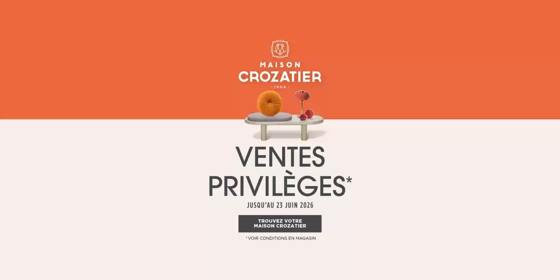 Catalogue Crozatier à Millas | Ventes Privilèges | 2026-06-02T00:00:00.000Z - 2026-06-23T00:00:00.000Z