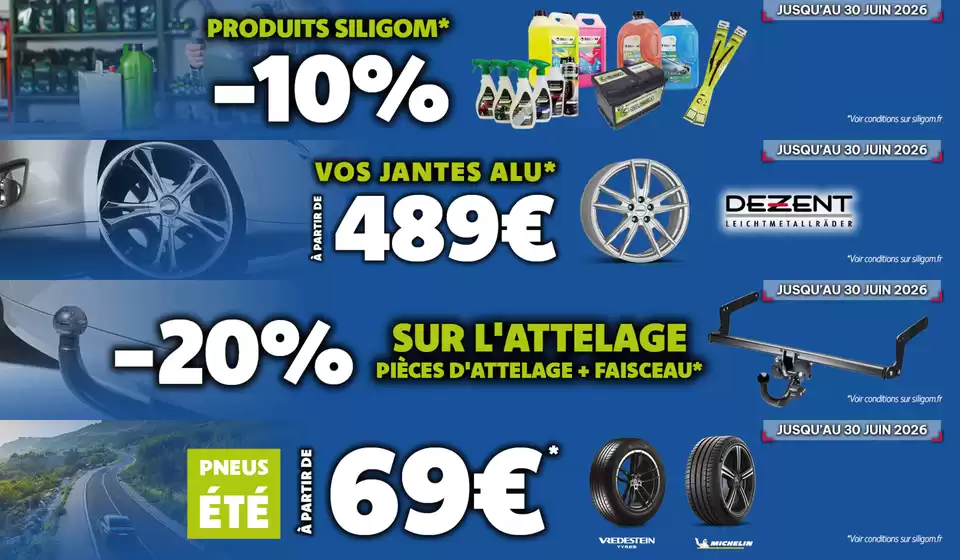 Catalogue SiliGom à Torcé | Profitez de -10% sur les produits d’entretien et les équipements de la marque SILIGOM ! | 2026-06-03T00:00:00.000Z - 2026-06-30T00:00:00.000Z