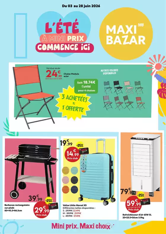 Catalogue Maxi Bazar | Catalogue Maxi Bazar ÉTÉ | 2026-06-03T00:00:00.000Z - 2026-06-28T00:00:00.000Z