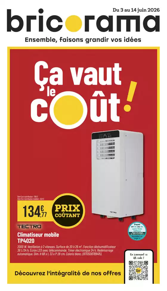 Catalogue Bricorama à Mortagne-sur-Sèvre | Ça vaut le coût ! | 2026-06-03T00:00:00.000Z - 2026-06-14T00:00:00.000Z