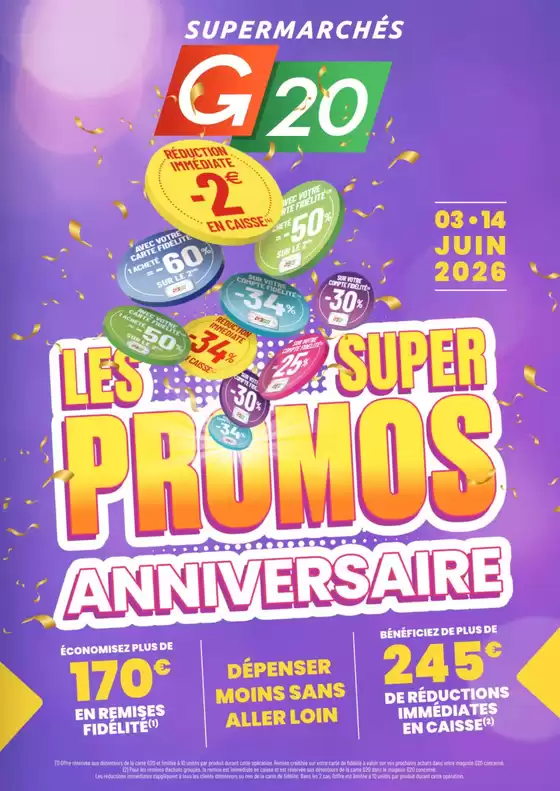 Catalogue G20 | Les Super Promos Anniversaire | 2026-06-03T00:00:00.000Z - 2026-06-14T00:00:00.000Z
