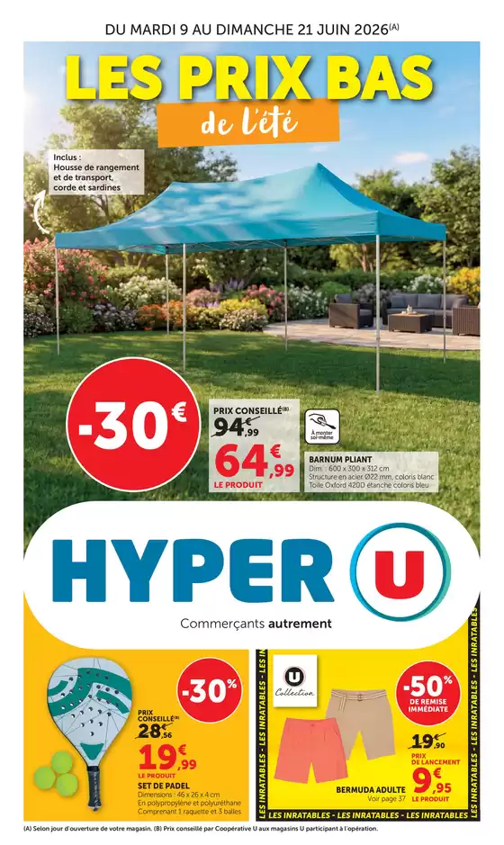 Catalogue Hyper U à Breuil-le-Vert | Les prix Bas de l’été | 2026-06-09T00:00:00.000Z - 2026-06-21T00:00:00.000Z