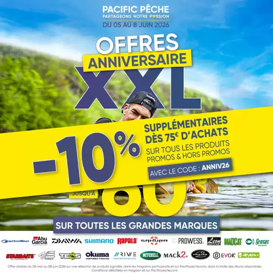 Catalogue Pacific Pêche à Dortan | Dernier week-end des offres Anniversaire XXL ! | 2026-06-05T00:00:00.000Z - 2026-06-08T00:00:00.000Z