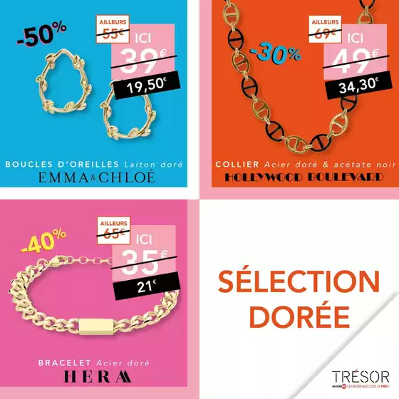 Catalogue Trésor Bijoux | Super réductions sur des produits sélectionnés | 2026-06-08T00:00:00.000Z - 2026-06-14T00:00:00.000Z