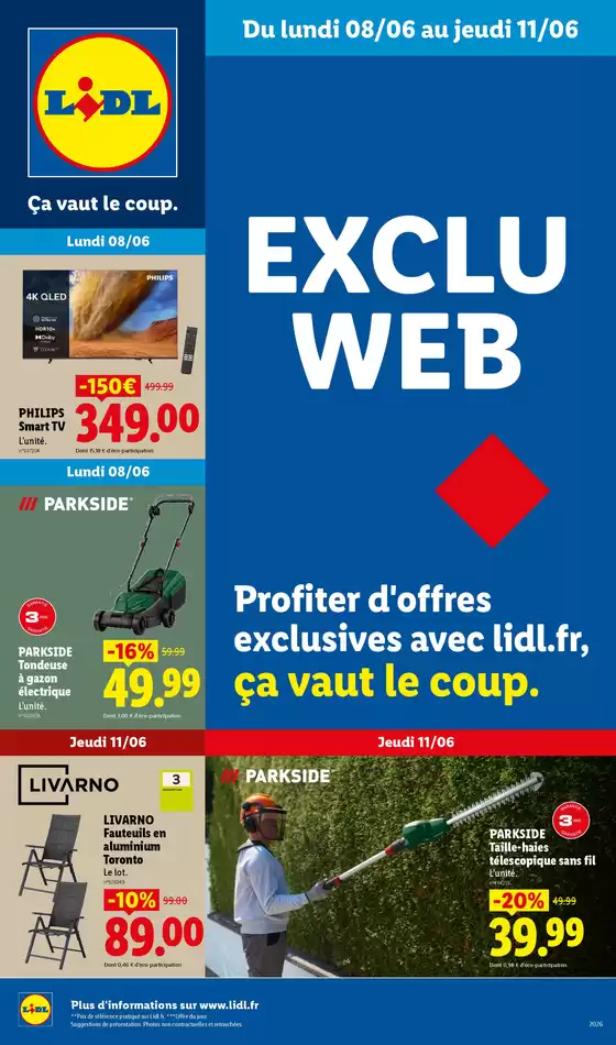 Catalogue Lidl à Le Ménil-Broût | Les Exclus Web de la semaine | 2026-06-08T00:00:00.000Z - 2026-06-11T00:00:00.000Z