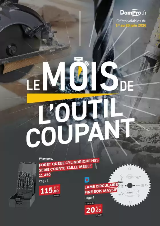 Catalogue DomPro à Châteauroux | Le mois de l'outil coupant | 2026-06-08T00:00:00.000Z - 2026-06-30T00:00:00.000Z