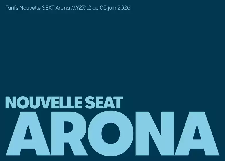 Catalogue SEAT | Seat Tarifs seat arona juin 2026 | 2026-06-10T00:00:00.000Z - 2026-12-31T00:00:00.000Z
