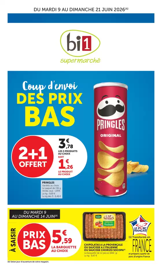 Catalogue Bi1 à Nice | Coup denvoi des Prix Bas | 2026-06-10T00:00:00.000Z - 2026-06-21T00:00:00.000Z