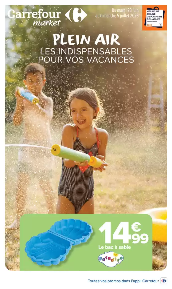 Catalogue Carrefour Market à Chérac | JEUX JOUETS PLEIN AIR ET VACANCES | 2026-06-23T00:00:00.000Z - 2026-07-05T00:00:00.000Z