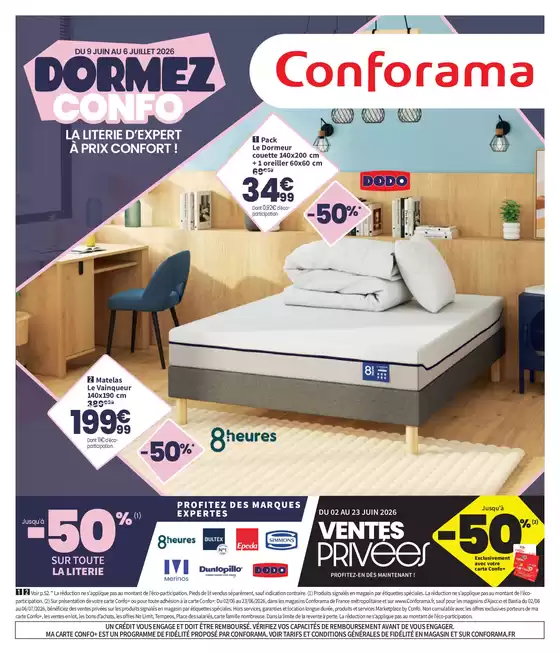 Catalogue Conforama | POUR 3 PAIRES ACHETÉES, LA 4e OFFERTE ! | 2026-06-12T00:00:00.000Z - 2026-07-06T00:00:00.000Z