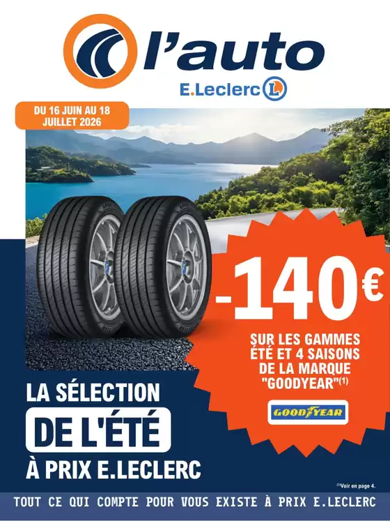 Catalogue E.Leclerc L'Auto | THEMATIQUE ETE 1 | 2026-06-16T00:00:00.000Z - 2026-07-18T00:00:00.000Z