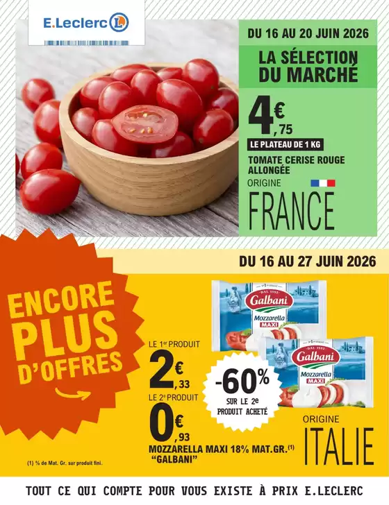 Catalogue E.Leclerc à Caluire-et-Cuire | TRAFIC POUVOIR ACHAT 5 - MIXTE | 2026-06-16T00:00:00.000Z - 2026-06-27T00:00:00.000Z