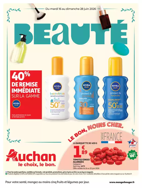Catalogue Auchan Hypermarché | Beauté, Halles hypers | 2026-06-16T00:00:00.000Z - 2026-06-28T00:00:00.000Z