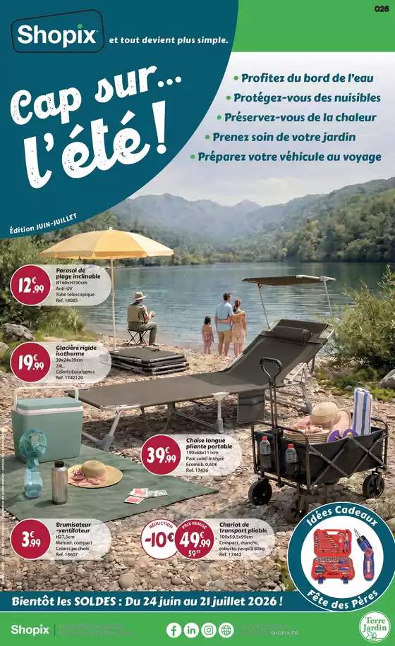 Catalogue Shopix à Oberhausbergen | Cap sur l'été! | 2026-06-24T00:00:00.000Z - 2026-07-21T00:00:00.000Z