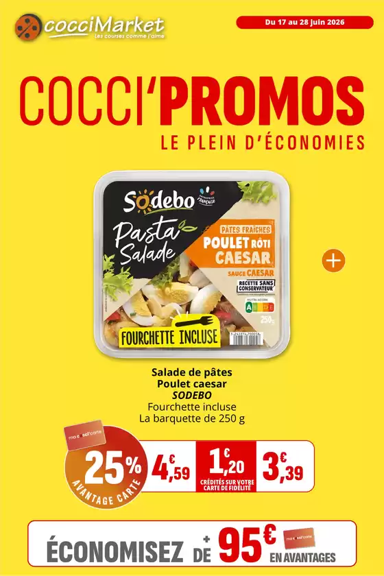 Catalogue Coccimarket | COCCI'PROMOS LE PLEIN D'ÉCONOMIES | 2026-06-17T00:00:00.000Z - 2026-06-28T00:00:00.000Z