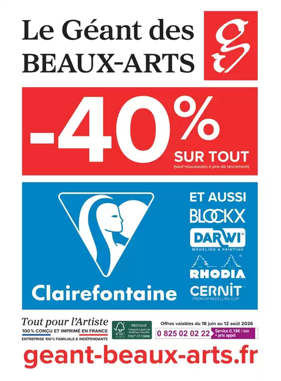 Catalogue Le Géant des Beaux-Arts | Nos meilleures offres pour vous | 2026-06-18T00:00:00.000Z - 2026-08-12T00:00:00.000Z