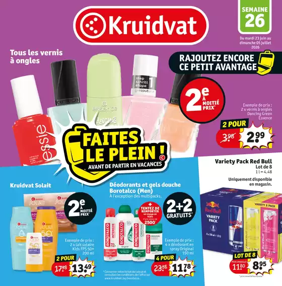 Catalogue Kruidvat à Maromme | Faites le plein ! | 2026-06-23T00:00:00.000Z - 2026-07-05T00:00:00.000Z